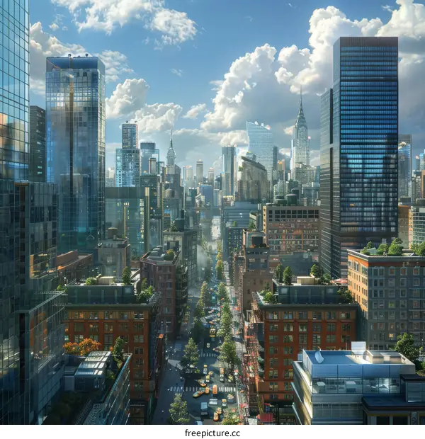 Skyscrapers of New York City's Financial District, Manhattan