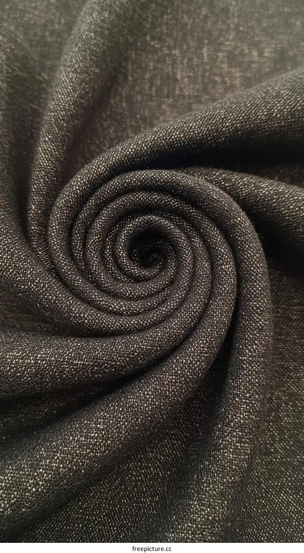 Dark Gray Textured Fabric Close-up