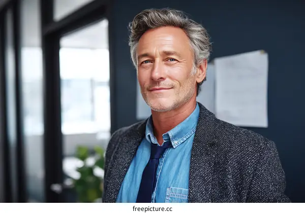 Confident Businessman Portrait in Office