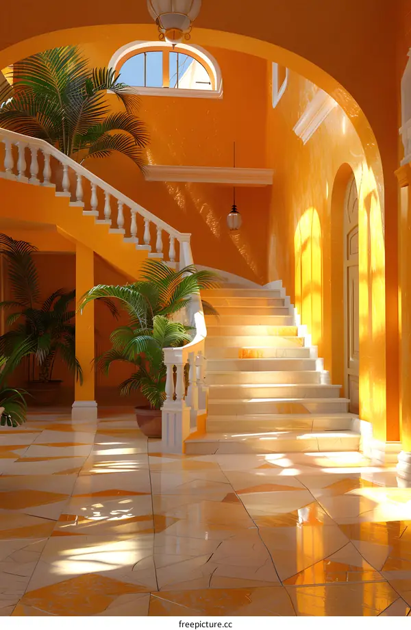 Grand Orange Staircase