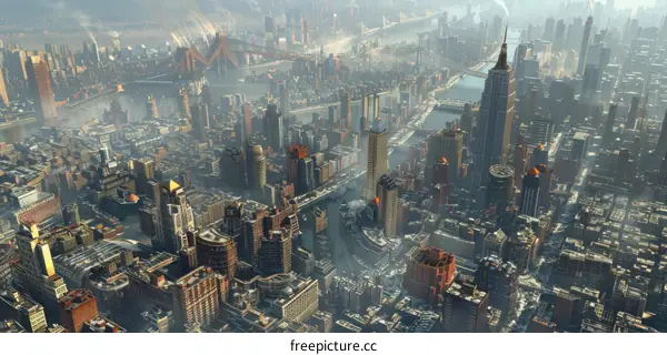 Post-Apocalyptic Cityscape Illustration