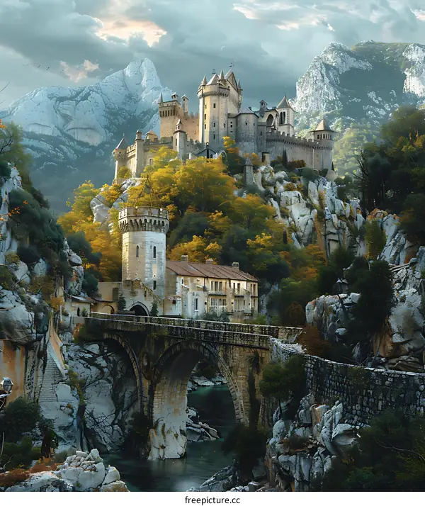 Stone Castle In The Mountain