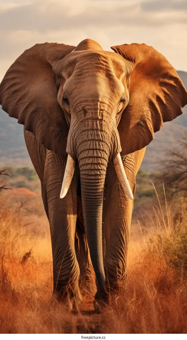 Majestic Elephant Roaming Africa's Savanna