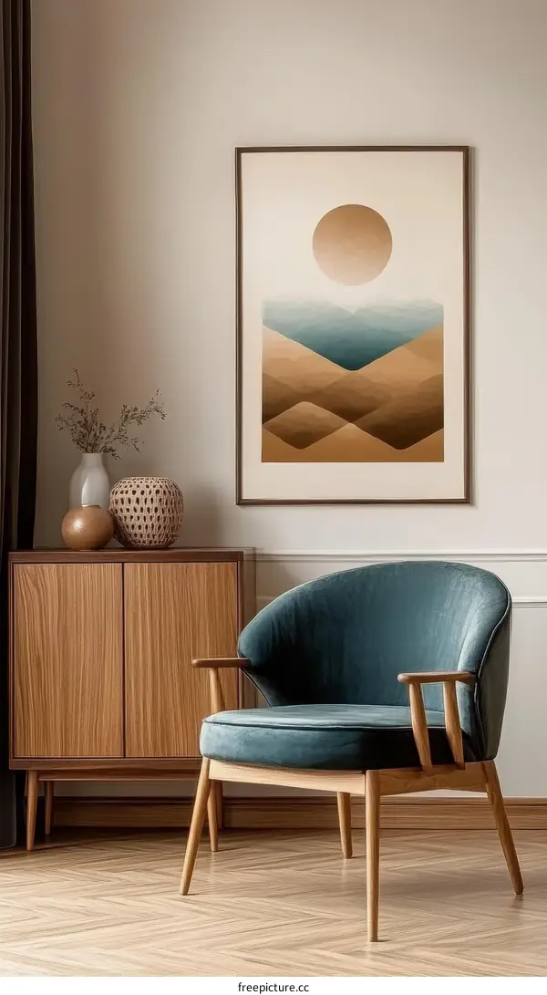 Abstract Mountain Landscape Art Print