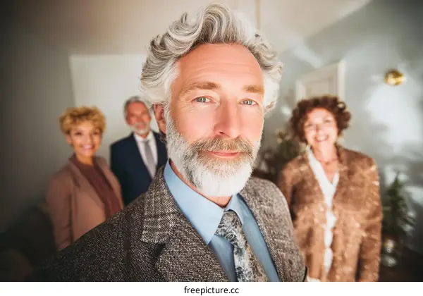 Group Portrait of Senior Adults in Formalwear