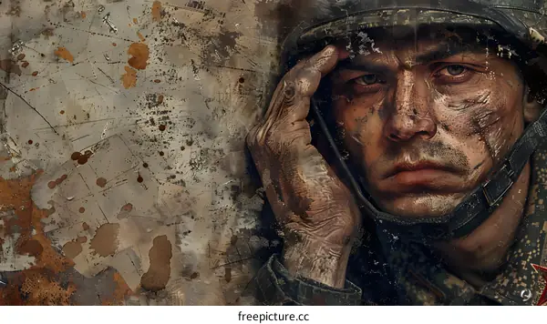 Portrait of a Weathered Soldier