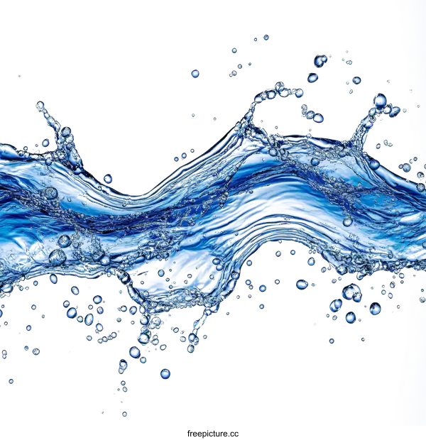 [Transparent Background PNG]Abstract Water Splash Illustration