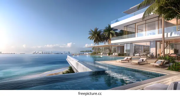 Modern Tropical Villa with Infinity Pool and Ocean View