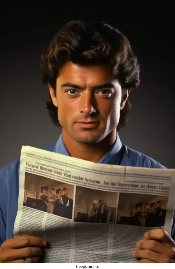 A man reading a newspaper