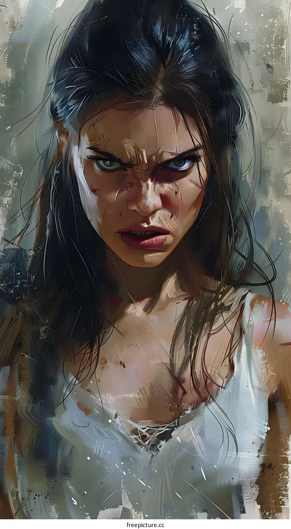 Portrait of a Woman with a Determined Look