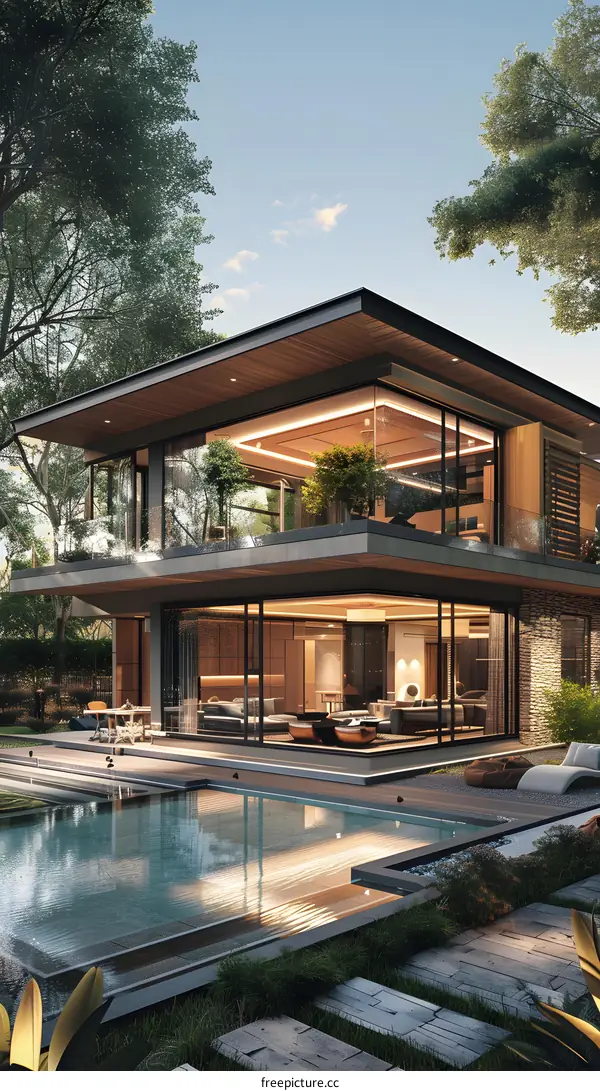 A Modern House in Harmony with Nature