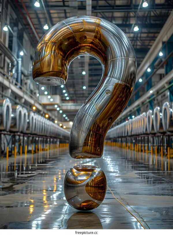 Stainless steel question mark