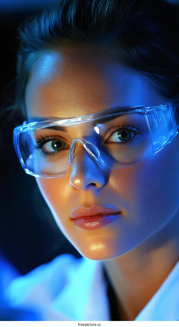 Close-up Portrait of a Scientist in Protective Gear