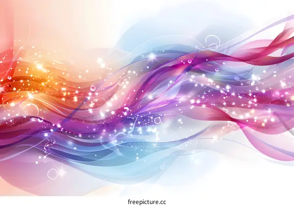 Colorful abstract waves background