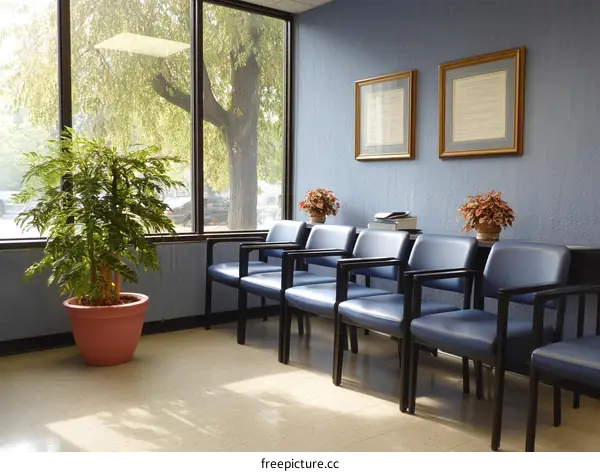 Waiting Room Interior Design with Plants