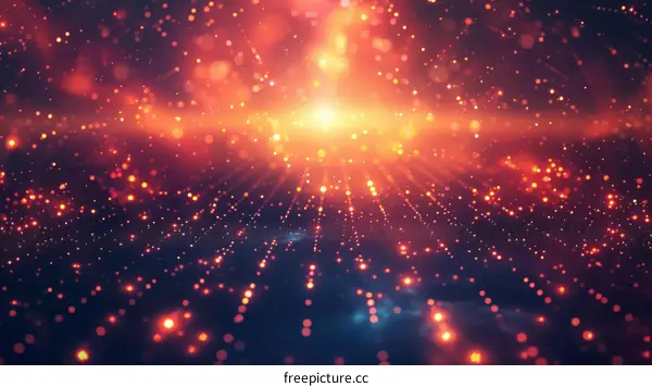 Red Blue Light Flare Particle Galaxy Universe