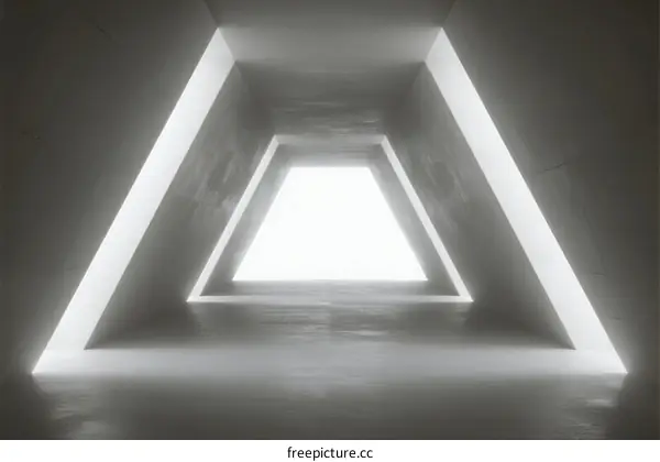 A Bright Geometric Tunnel with White Light at the End