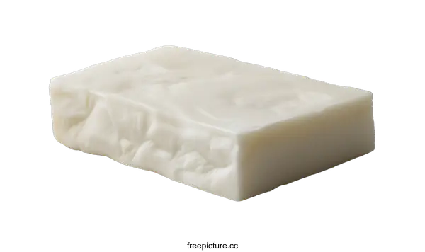 [Transparent Background PNG]White soap on a white background