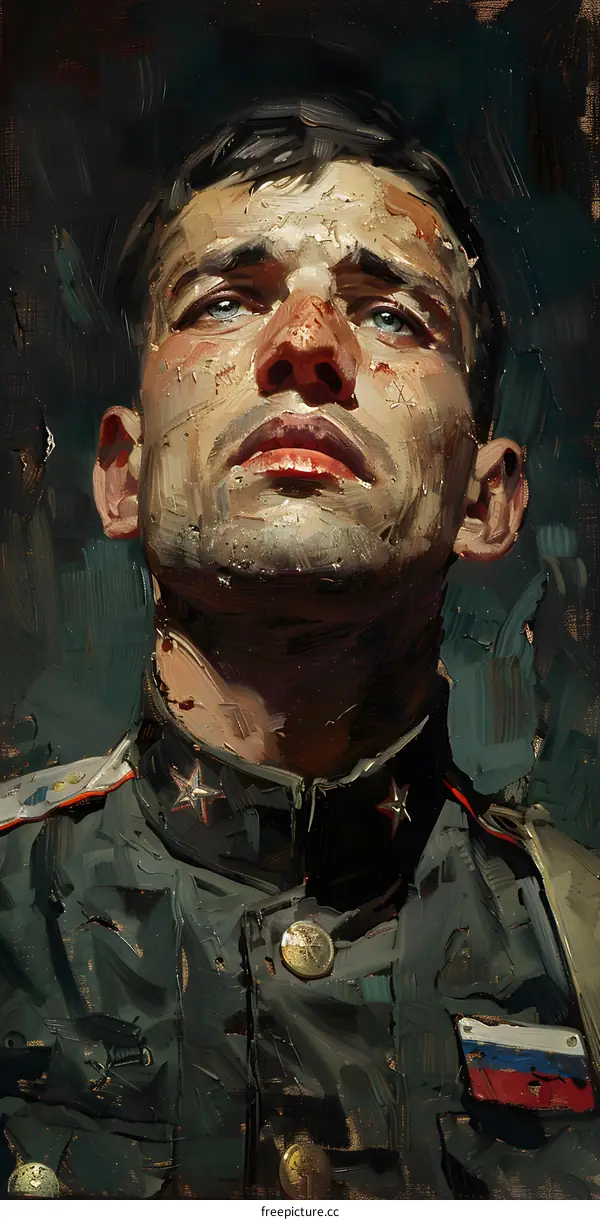 Portrait of a Young Man in a Military Uniform