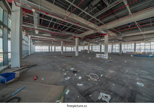 Empty Office Space Under Construction