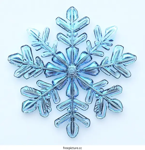 Beautiful Light Blue Snowflake Design