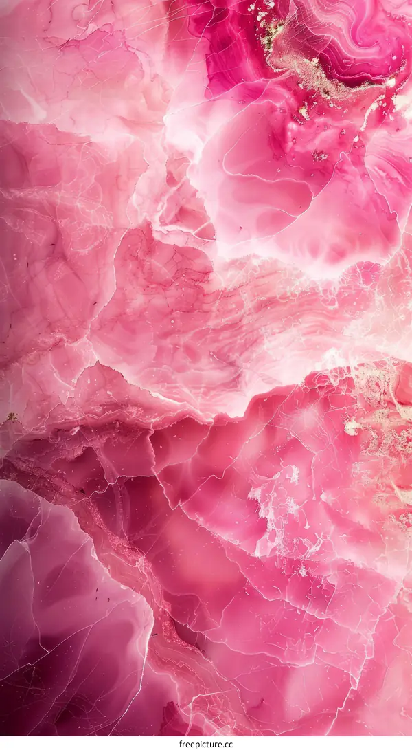 Pink and white abstract painting