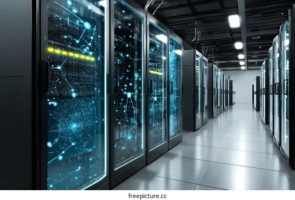 Modern Data Center with Network Visualization