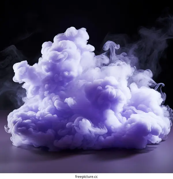 Abstract Ethereal Purple Smoke on a Dark Background