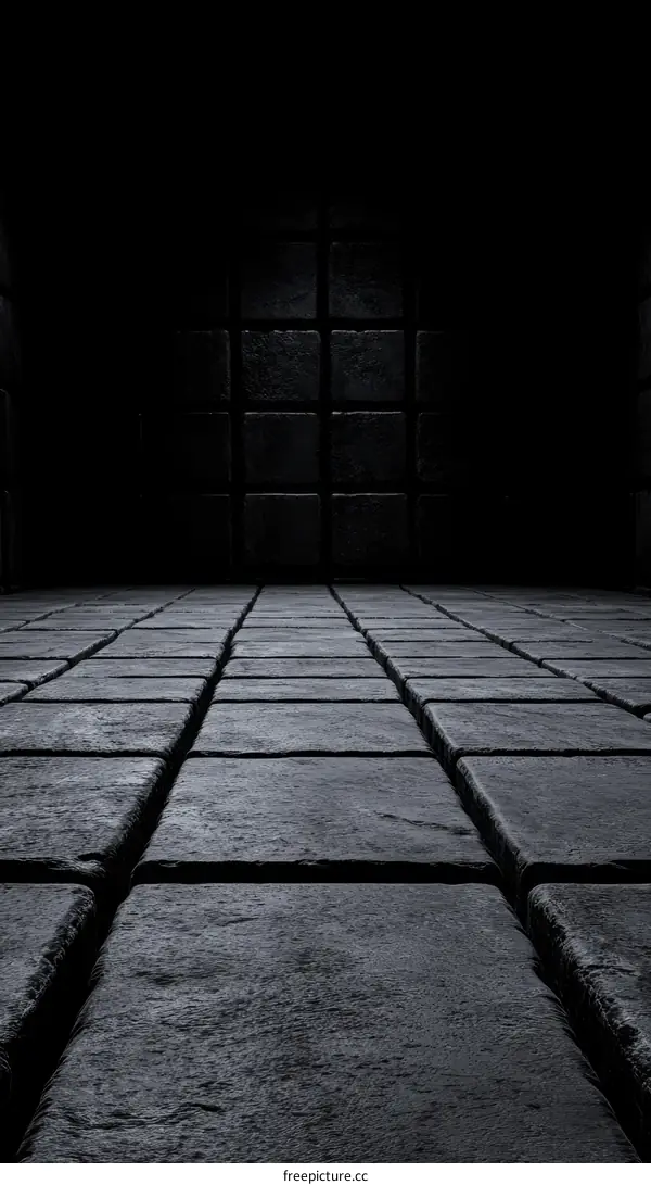 Dark Stone Floor Geometric Pattern Illustration