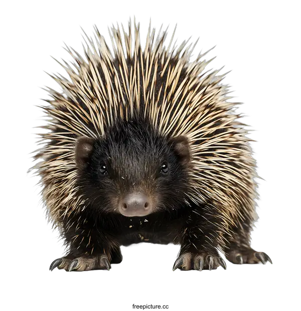 [Transparent Background PNG]Close Up Portrait of a Spiny Echidna