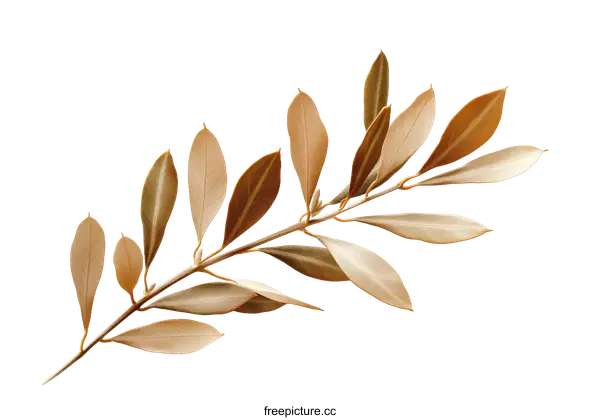 [Transparent Background PNG]Dried Leaves Branch Minimalist Background