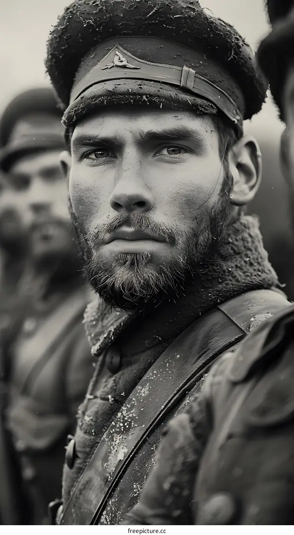 Portrait of a soldier from the First World War