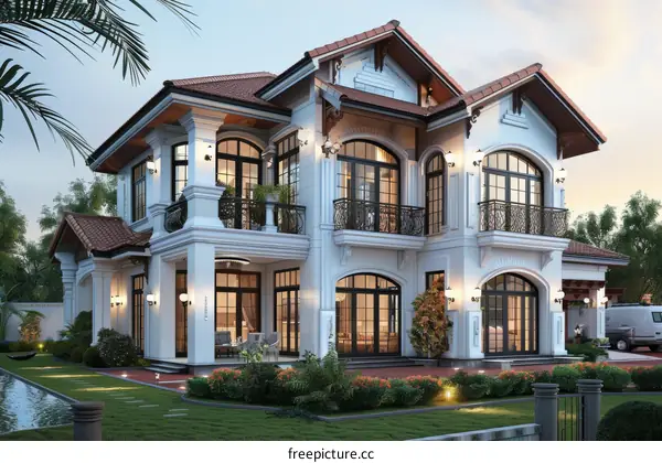 Elegant Modern Mansion Exterior Design