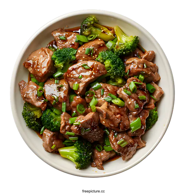 [Transparent Background PNG]Beef and Broccoli Stir Fry