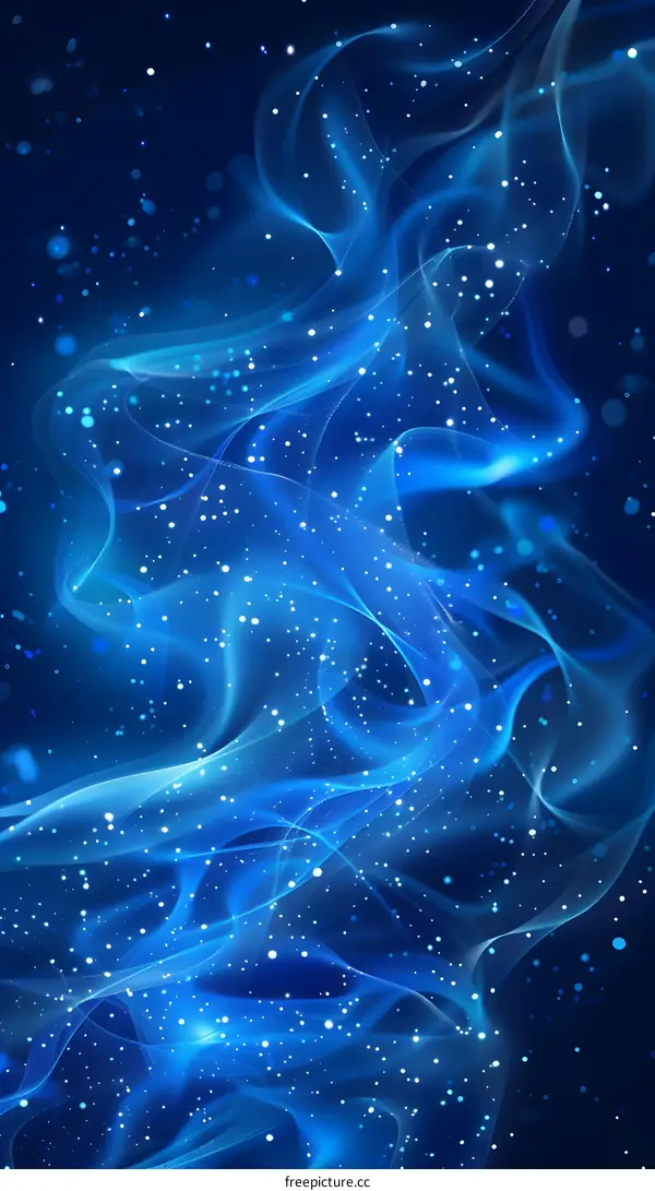 Abstract Blue Wavy Background