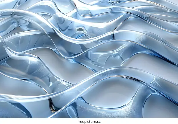 Blue glass waves