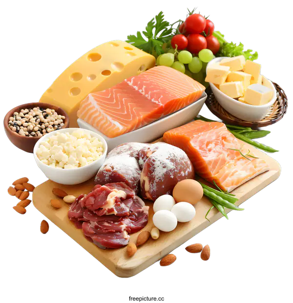 [Transparent Background PNG]Variety of Foods for Balanced Diet and Healthy Eating