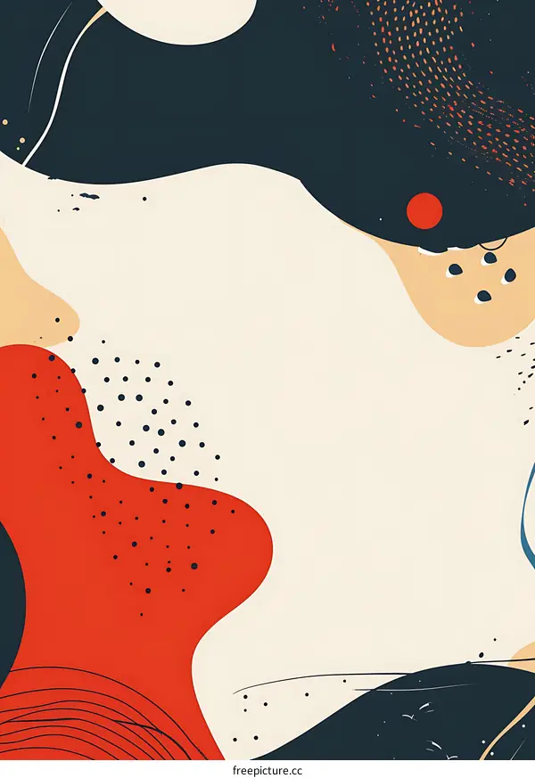 Abstract  Background with Red Black and White Colors