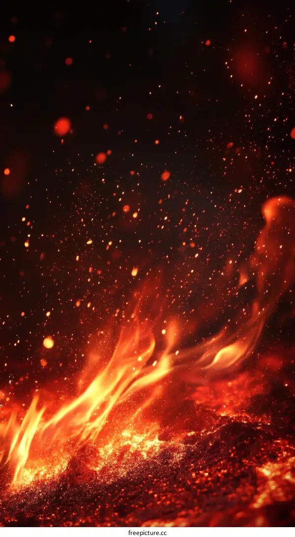 Fiery Blaze Abstract Background