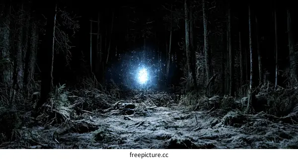 Mysterious Light in a Dark Forest