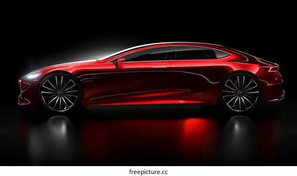 Stunning Red Concept Car Design