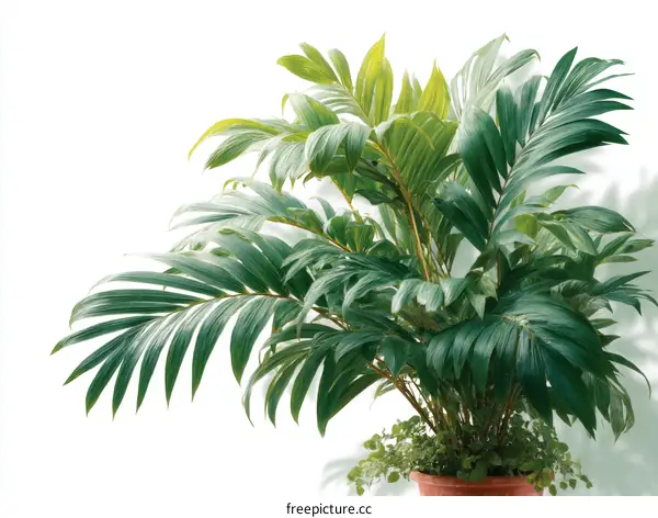 Beautiful Tropical Palm Plant in a Pot