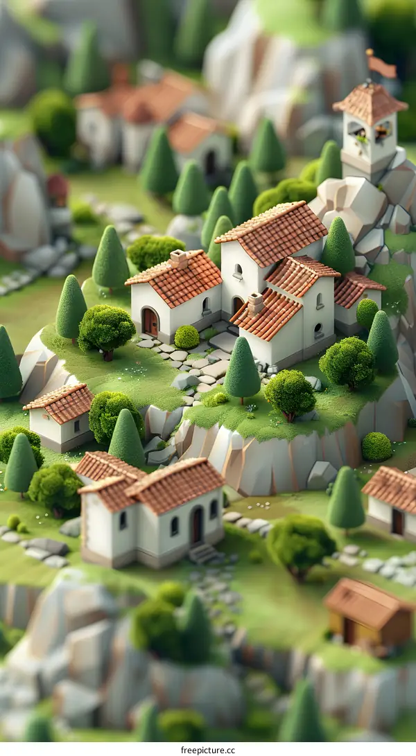 A Small Village in the Mountains