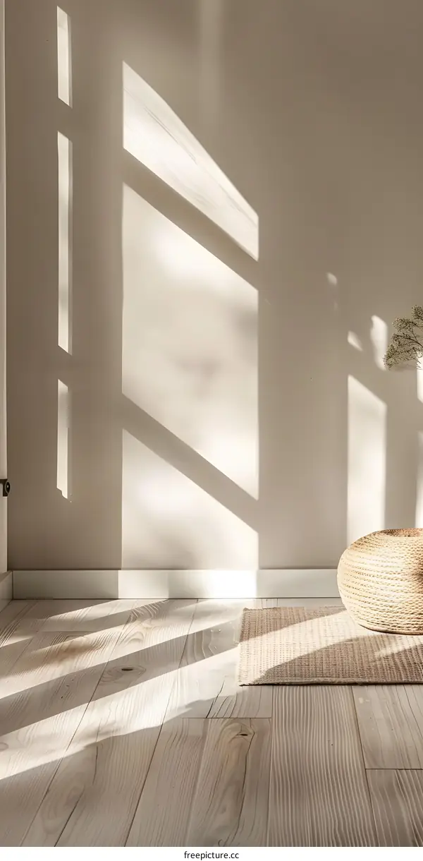 Minimalist Interior Design with Light and Shadow