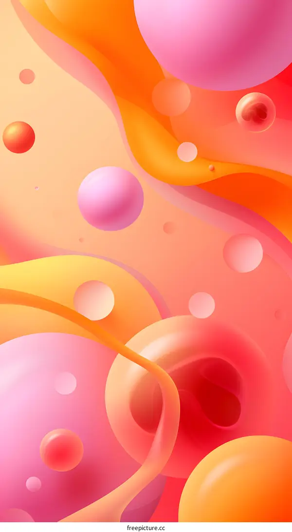 Abstract 3D Colorful Liquid Shapes Background