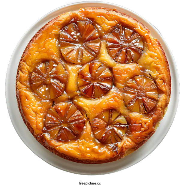 [Transparent Background PNG]Pineapple upside-down cake