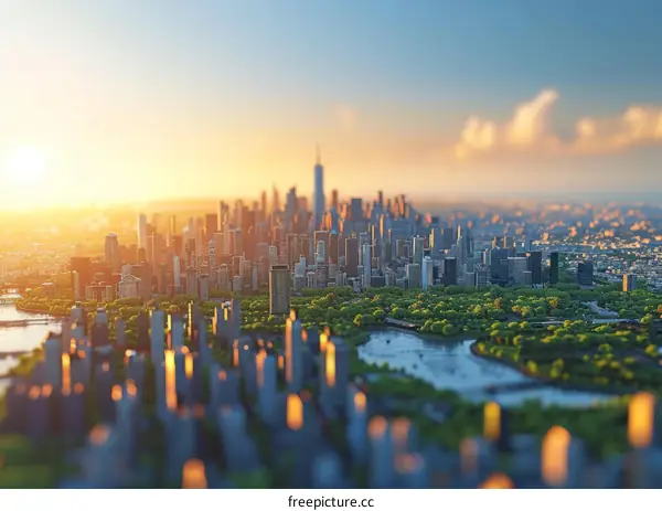 New York City Skyline over Central Park