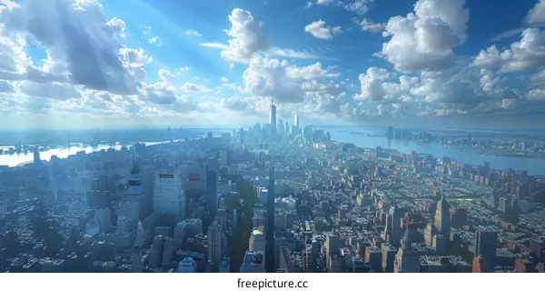 New York City Skyline on a Sunny Day