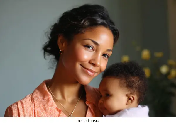 Mother and Child Close Up Portrait