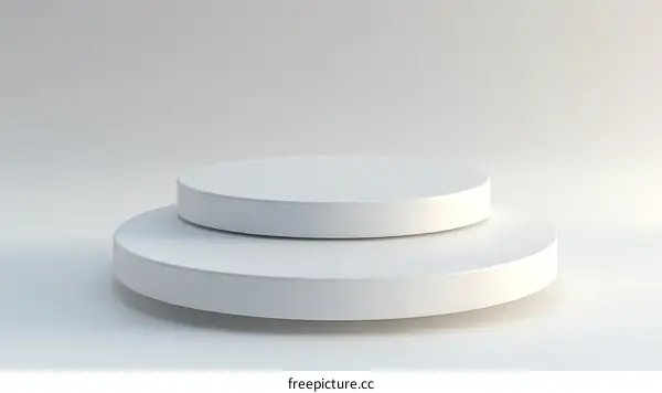 White Round Stage Display Platform